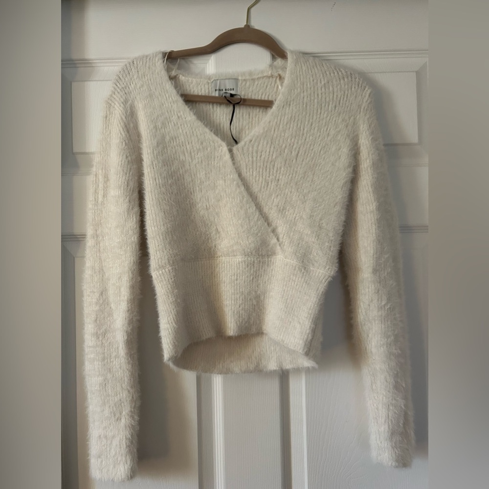 Pink Rose Sweater V neck